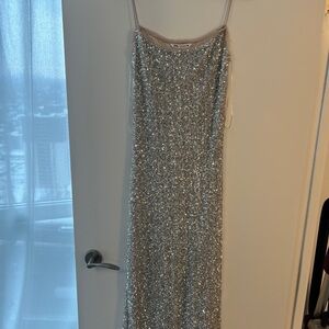 Zara Silver Sequins Dress